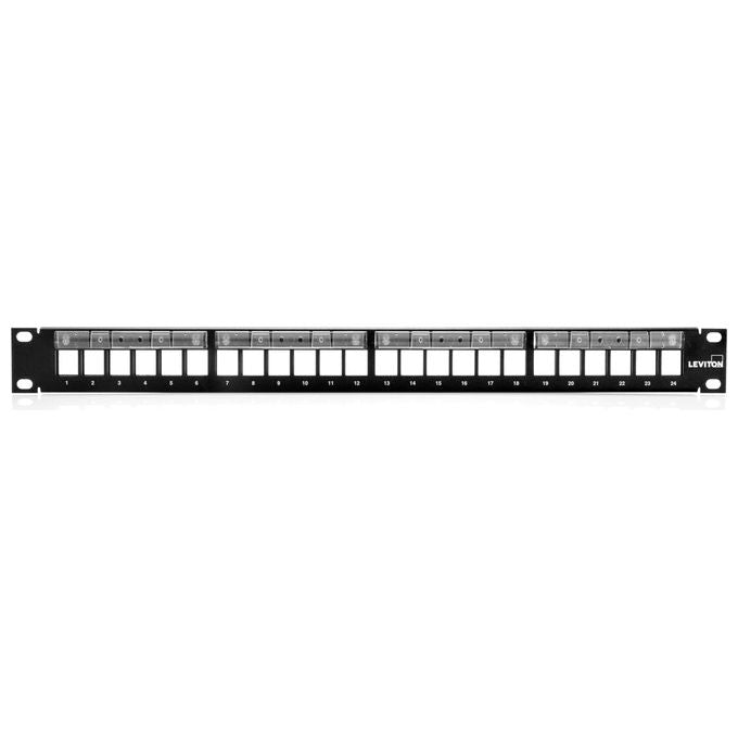 Leviton 49255-L24 Pannello 1U Patch Panel 24 porte RJ45 colore Nero