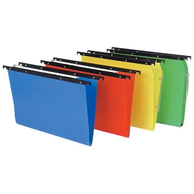 Bertesi 084176 CARTESIO PP Cartelle Sospese per Cassetto in Polipropilene Interasse 33 cm Fondo a V colore Assortiti