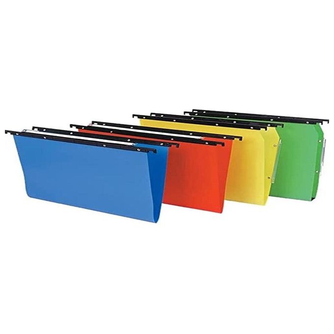 Bertesi 500-395 -A7 Cartesio Cartelle Sospese per Cassetto in Polipropilene Interasse 39 cm Fondo V Formato 37x25 cm colore Assortiti