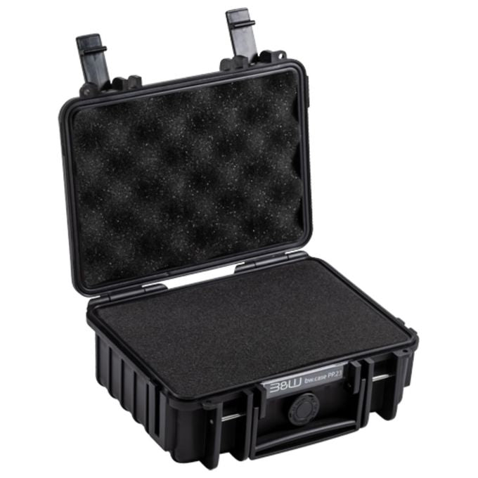 BandW 500-B-SI Outdoor Case Custodia Rigida Protettiva Impermeabile IP67 con Schiuma Pre-tagliata colore Nero