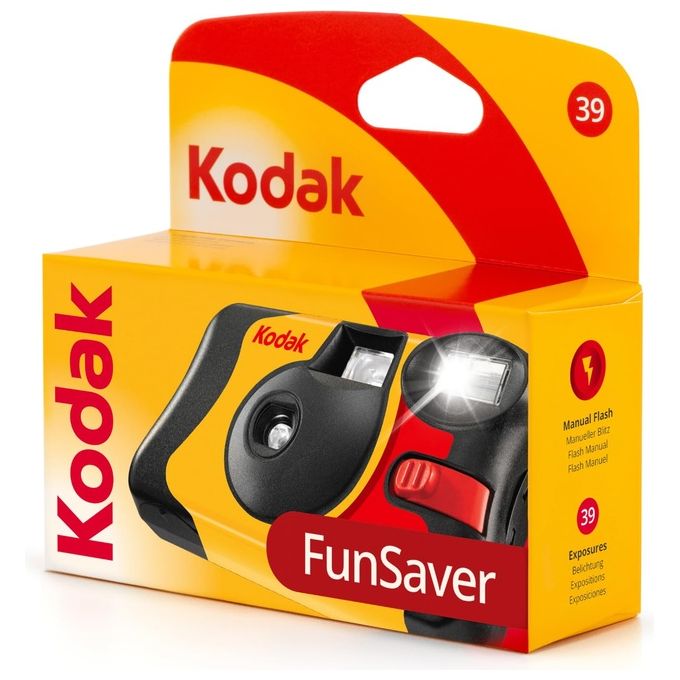 Kodak 3920949 FunSaver Fotocamera Usa e Getta 35mm 39 scatti Flash integrato ISO 800 Obiettivo 24mm