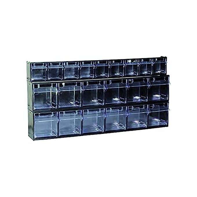 Vigor 4034521 Cassettiera Multibin in Kit 21 Cassetti Portaminuteria 600x95x310 mm Fissabile a Muro