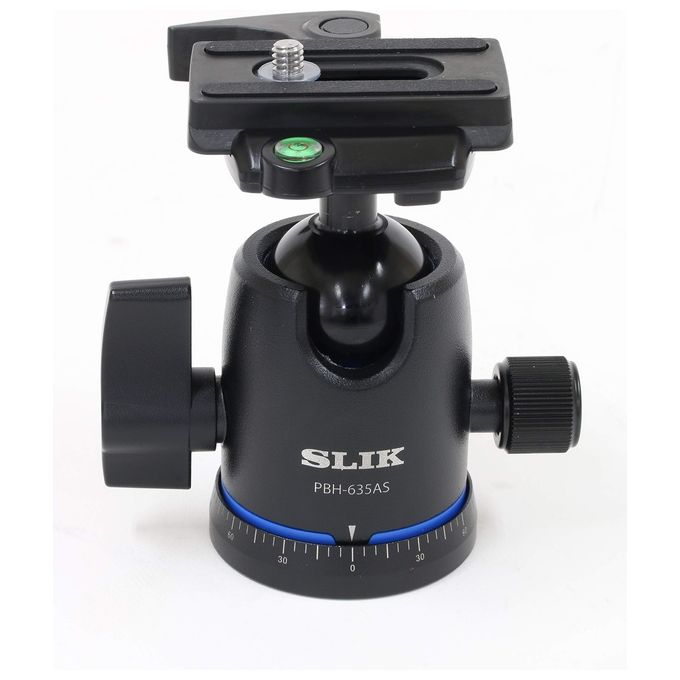 Slik PBH-635AS Testa a Sfera Compatibile Arca-Swiss Carico Massimo 6 Kg con Sistema di Sgancio Rapido Cam-Lock colore Nero