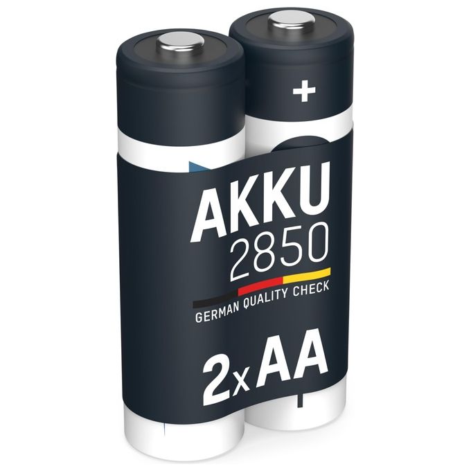Ansmann 5035202 Batterie Ricaricabili NiMH Stilo AA 2850 mAh 1.2V 2 pezzi colore Argento