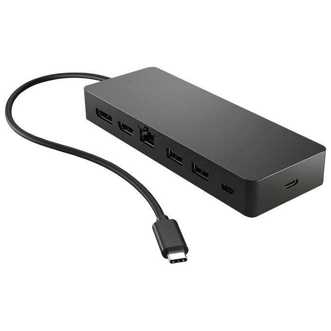HP 50H55UT Universal USB-C Multiport Hub 7 Porte HDMI 2.0 DisplayPort 1.2 USB-A USB-C Ethernet RJ-45 Gigabit colore Nero