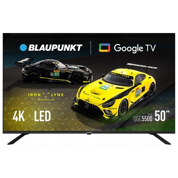 Blaupunkt 50UGC5500S Smart TV LED 50'' 4K UHD Google TV DVBT2 Bluetooth 5.1 3 HDMI colore Nero