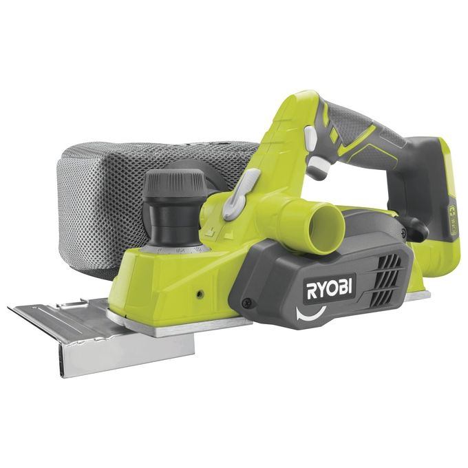 RYOBI 5133002921 ONE+ Pialla a Batteria 18V Larghezza 82 mm Profondita' di Taglio 1.6 mm Velocita' 11000 rpm con Impugnatura Anteriore Ausiliaria e Sistema Aspirazione DustTech colore Verde Nero