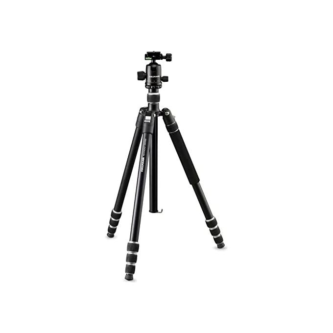 Cullmann 52331 Nando Treppiede per Fotocamera in Alluminio con Testa a Sfera RB8.5 Carico Massimo 4 Kg Altezza Massima 186 cm colore Nero