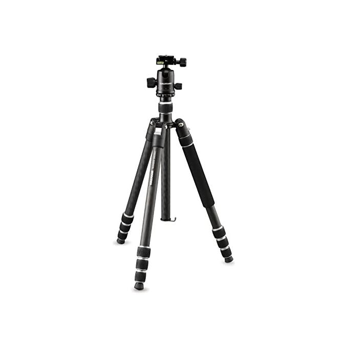 Cullmann 52347 NANDO Treppiede da viaggio in carbonio leggero e compatto con testa a sfera e sgancio rapido colore Nero Argento