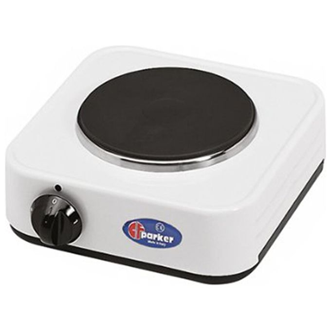 CF Parker 5318P Fornello Elettrico 1 Piastra in Ghisa 1000W 2,3 Kg colore Bianco