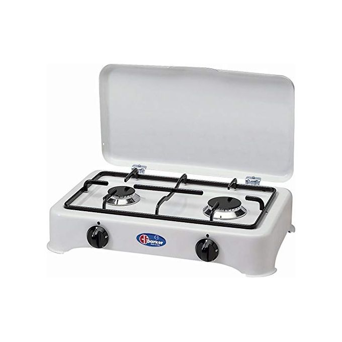 Parker 5326CGPM Fornello a Gas Metano 2 Fuochi 1.5W + 2W Bruciatori Pyral N2 Griglia Acciaio Smaltato colore Bianco