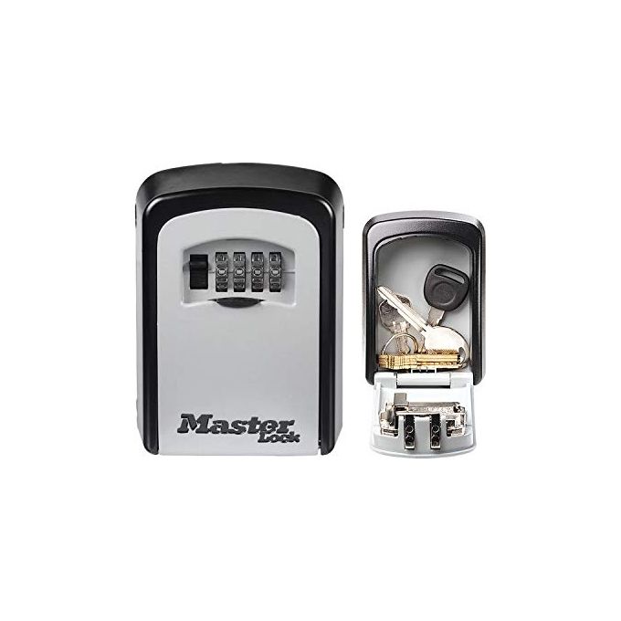 MASTER LOCK 5401EURD Cassaforte per chiavi con serratura a combinazione numerica regolabile a 4 cifre resistente agli agenti atmosferici colore Grigio