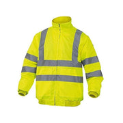 Deltaplus RENHVJAXG Reno HV Giubbotto Alta Visibilita' Maniche Staccabili Cappuccio Fisso Cuciture Impermeabili Classe 3 Taglia XL colore Giallo Fluo