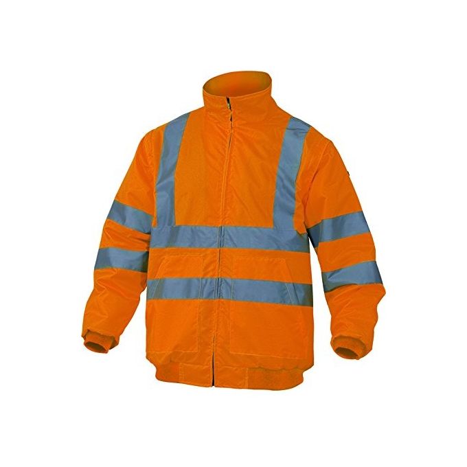 Delta Plus GIURENOHV ARN 3XL Reno HV Giubbotto Alta Visibilita' 2 in 1 Maniche Staccabili EN 20471 Classe 3 Taglia XXXL colore Arancione Fluo