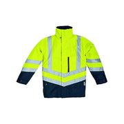Deltaplus 5426535 Optimum-HV Parka Alta Visibilita' Classe 3 Gilet Staccabile Maniche Staccabili Taglia XXXL colore Giallo Fluo Blu