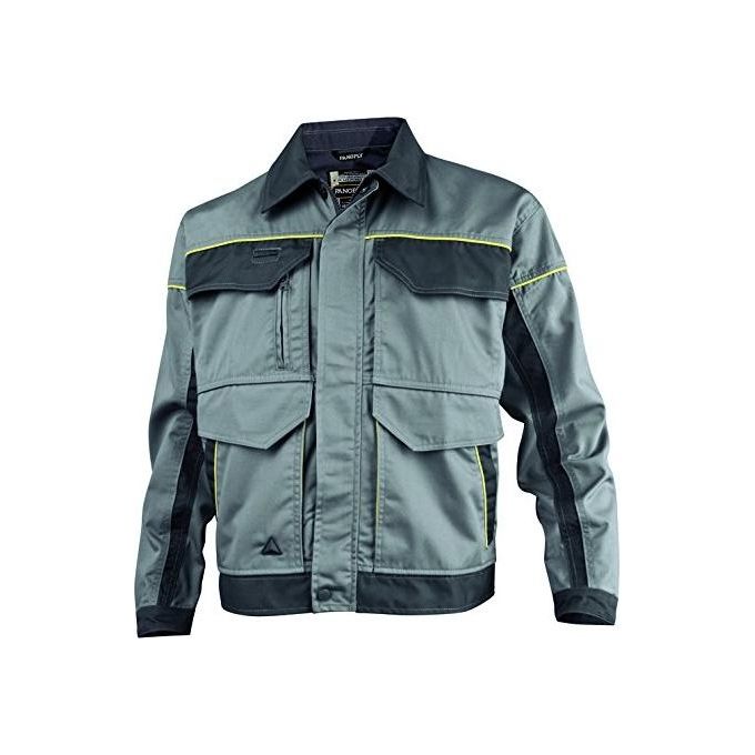 Deltaplus 5428540 MCVES Giacca da Lavoro Blouson Twill 245 g-m² 65% Poliestere 35% Cotone 6 Tasche Taglia XXXL colore Grigio Bicolor