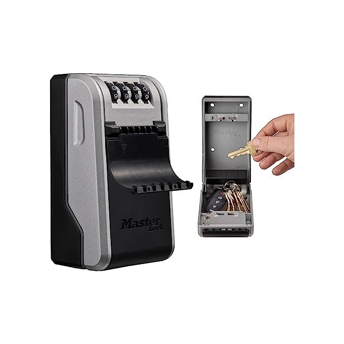 Master Lock 5481EURD Cassetta Portachiavi da Muro in Alluminio con Combinazione a 4 Cifre Capacita' Aumentata fino a 10 Chiavi colore Grigio