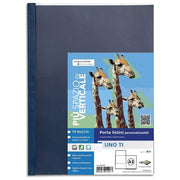 Sei Rota 55313607 UNO TI Portalistini Personalizzabili 36 Buste in Polipropilene Finitura a Buccia d'Arancia Formato A3 30x42 cm colore Blu