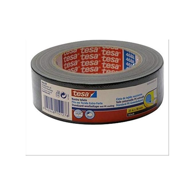 Tesa 56359-00000-00 Nastro Adesivo in Tela Plastificata 38mm x 25m colore Nero