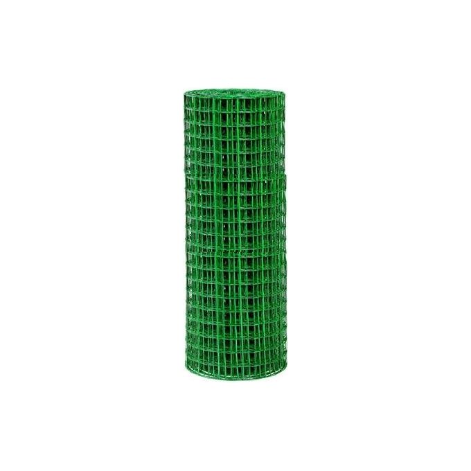 BLINKY Rete Elettrosaldata Zincata e Plasticata 51x51 mm 25 Metri Filo Orizzontale 2.00-2.50 mm Filo Verticale 1.80-2.20 mm Maglia 50.8x50.8 mm colore Verde