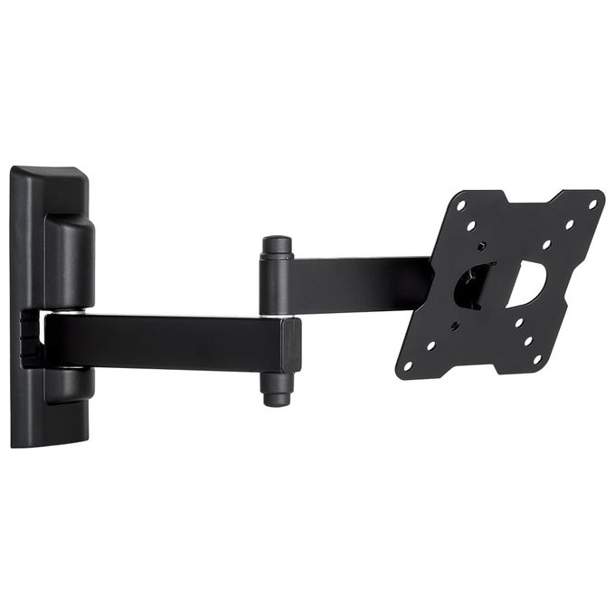 Meliconi FDR100 Flatstyle Staffa TV da Parete Doppio Braccio Orientabile 14'' 25'' VESA 50 75 100 Portata 25 Kg colore Nero