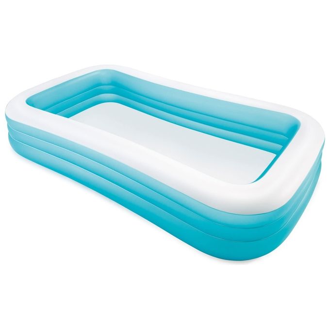 Intex 58484 Family Piscina Gonfiabile Rettangolare 3 Camere d'Aria 305x183x56 cm 1050 L colore Blu Bianco