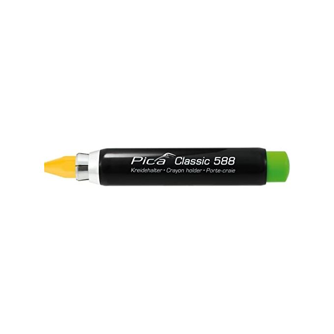 Pica 588-10 Classic Portagessetti per Gessetti Rotondi e Quadrati 11-12 mm Corpo ABS Triangolare colore Nero