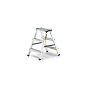 Drabest DD2X3 Scala Doppia Alluminio Pieghevole 2x3 Gradini Portata 150 Kg Certificata EN 131