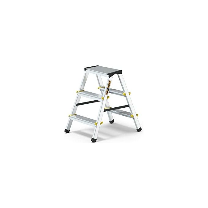 Drabest DD2X3 Scala Doppia Alluminio Pieghevole 2x3 Gradini Portata 150 Kg Certificata EN 131