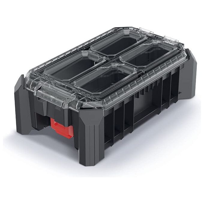 Kistenberg KMX MSX Valigetta Portautensili Modulare con 4 Scomparti e Divisori Rimovibili colore Nero