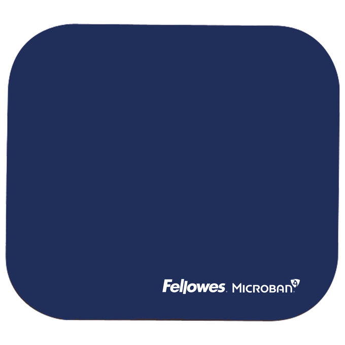Fellowes 5933805 Microban Tappetino per Mouse Antibatterico Base Antiscivolo Compatibile Mouse Ottico e Laser colore Blu