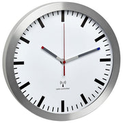 TFA-Dostmann 60.3528.02 Orologio da Parete Radiocontrollato Movimento Silenzioso Diametro 30 cm Colore Alluminio Bianco