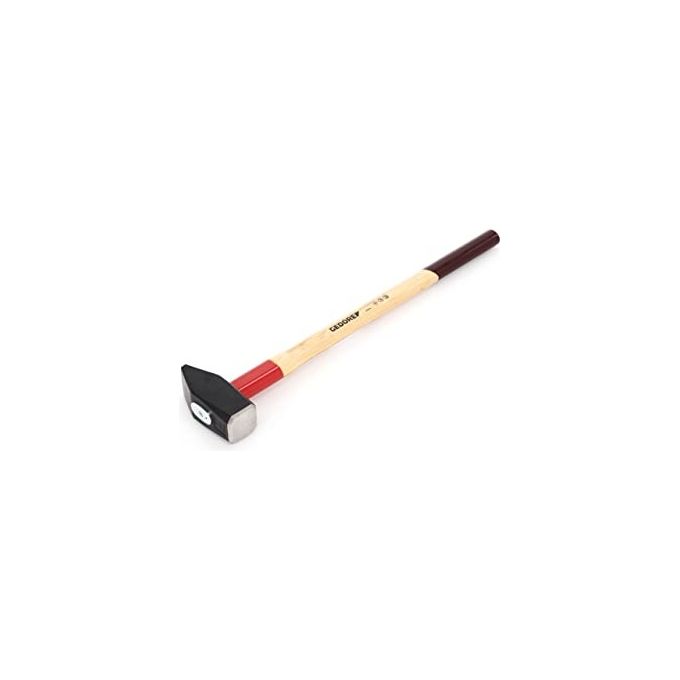 GEDORE 8673650 ROTBAND-PLUS Martello da Slitta 5 Kg Testa in Acciaio Forgiato Manico in Hickory con Protezione in Acciaio colore Marrone-Rosso