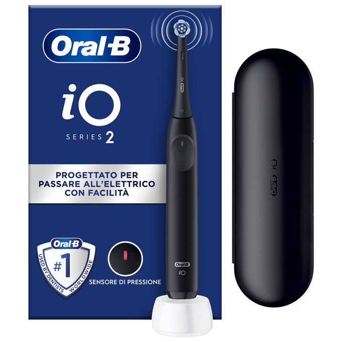 Oral-B 610834 iO Series 2 Spazzolino elettrico Tecnologia Magnetica 3 modalita' Timer 2 min autonomia colore Nero