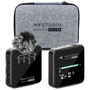 MyStudio 62023 Wireless MIC UNO Microfono Lavalier Wireless 2.4 GHz Portata 100 m Compatibile Smartphone e Fotocamere con Custodia Rigida colore Nero