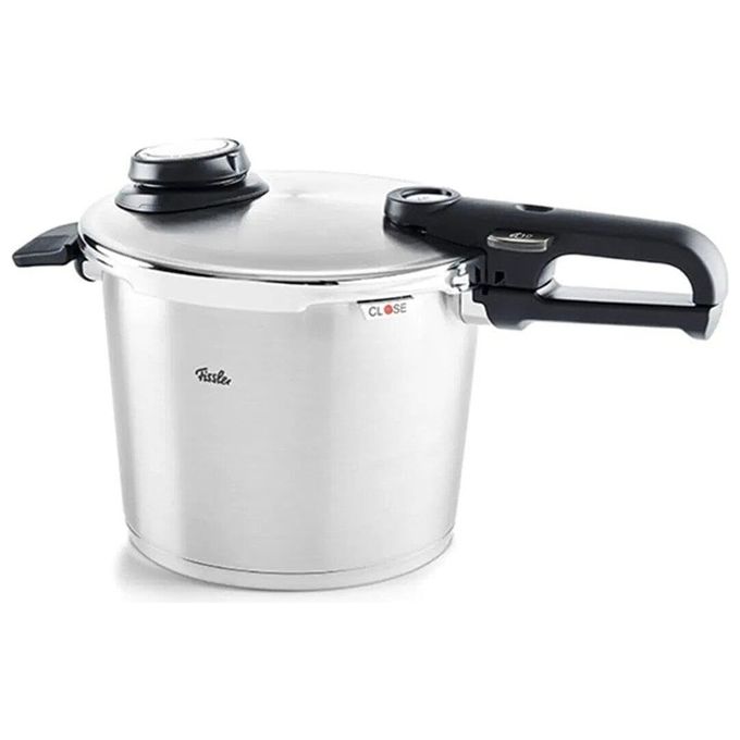 Fissler 622-412-06-070-0 Vitavit Premium Pentola a pressione 6 L 22 cm 4 livelli cottura inclusi induzione acciaio inox colore Acciaio