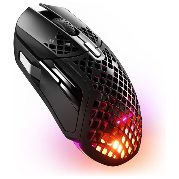 Steelseries 62406 Aerox 5 Wireless Mouse Ottico 18000 DPI Bluetooth 9 Pulsanti 1 ms Nero