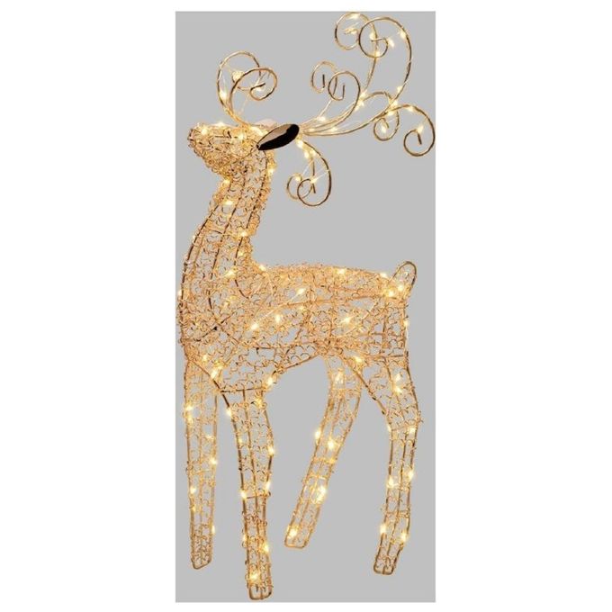 Lotti 63365 Figura luminosa decorativa 100 LED bianco caldo metallo rame 470 mm colore Oro