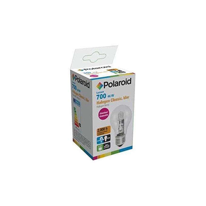 Polaroid 660-813097 Lampada Alogena E27 Globo 46W 700lm equivalente 60W luce calda 2800K
