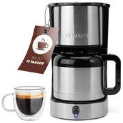 Bomann 660661 KA 6066 CB Macchina da caffe' Termica 1,2 L 800 W Spegnimento Automatico Protezione Antigoccia Indicatore Livello Acqua colore Acciaio Inox - Nero