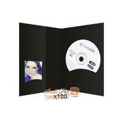 Daiber 6613 Buste per Foto con Scomparto CD 10x15 cm 100 Pezzi colore Nero
