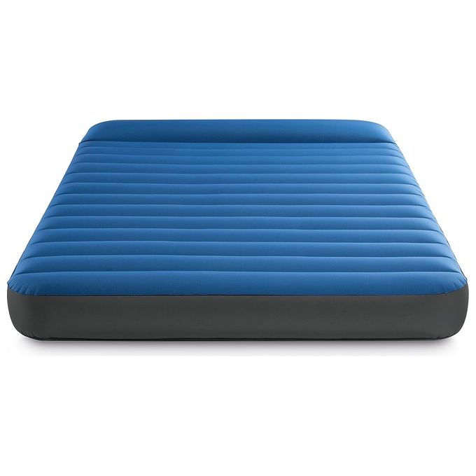 Intex 64013 Dura-Beam Materasso Gonfiabile Camping Matrimoniale Fiber-Tech TPU 152x203x22 cm 272 Kg Pompa QuickFill USB150 colore Blu