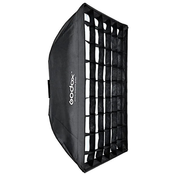 Godox 6952344205204 Softbox Rettangolare 80x120 cm con Attacco Bowens e Griglia a Nido d'Ape colore Nero