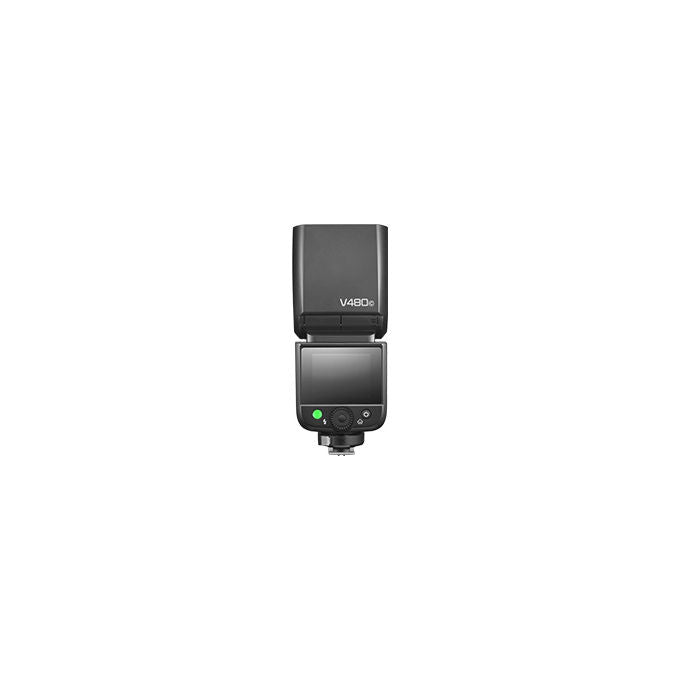 Godox 6952344242872 V480O Flash TTL Compatto con Batteria a Litio 2200 mAh Ricarica USB C Numero Guida 50 Sincronizzazione 1-8000 s Wireless 2.4 GHz colore Nero