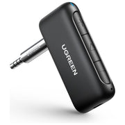 Ugreen 70303 Ricevitore Bluetooth 5.0 per Auto Adattatore Audio AUX Jack 3.5mm Vivavoce Microfono CVC 8.0 AptX colore Nero