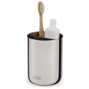 Joseph Joseph 70580 EasyStore Luxe Portaspazzolini in Acciaio Inossidabile con 3 Scomparti Divisori Interni Base Antiscivolo colore Argento