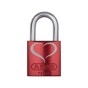 ABUS 712483 Love 72-40 Lock Look 2 SL 6 Lucchetto con Cilindro ABUS 6 Pin e Catenaccio in Acciaio Temprato con Protezione NANO PROTECT colore Rosso