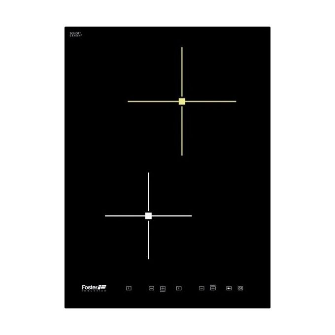 Foster 7322 240 S4000.Domino.IS.2 Piano cottura a induzione 38 cm 2 zone 9 livelli touch control colore Nero