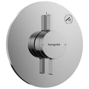 Hansgrohe 75618000 DuoTurn S Miscelatore per Doccia ad Incasso per 1 Utenza Cartuccia in Ceramica Rosetta Regolabile a +-- 3° colore Cromo
