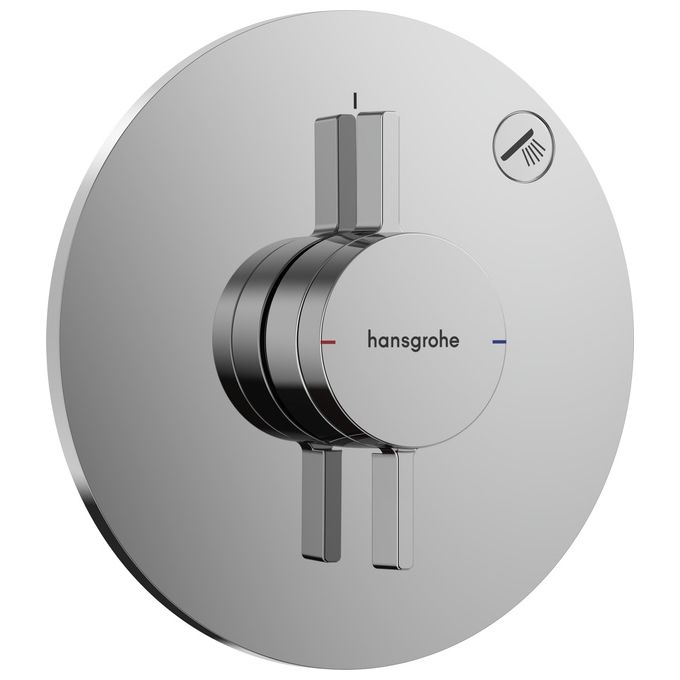 Hansgrohe 75618000 DuoTurn S Miscelatore per Doccia ad Incasso per 1 Utenza Cartuccia in Ceramica Rosetta Regolabile a +-- 3° colore Cromo